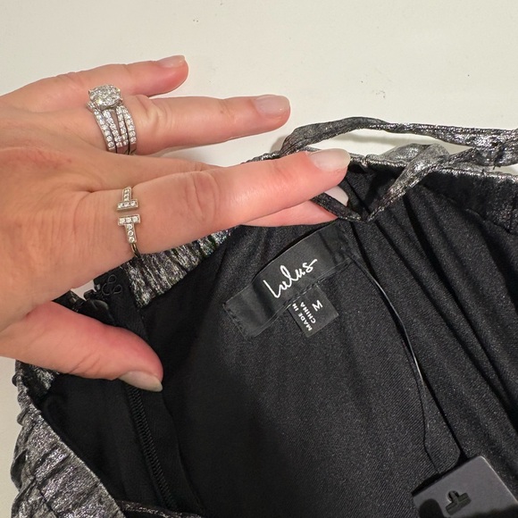 Lulu's Shimmering Silver Pleated Dress - Picture 10 of 14
